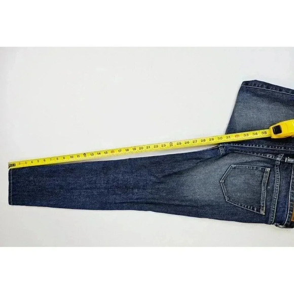 Uniqlo Size 25X30 Women's Skinny Fit Tapered Mid Rise 5 Pocket Blue Denim Jeans - Picture 8 of 12